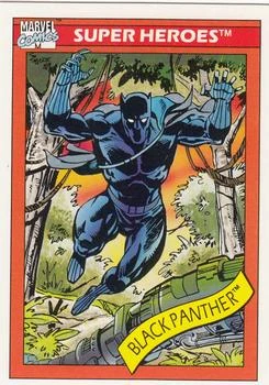 Popular Marvel Universe Series I base card: Black Panther - issued in 1990