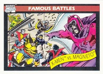 90s Marvel Card - Famous Battles X-Men Vs Magneto