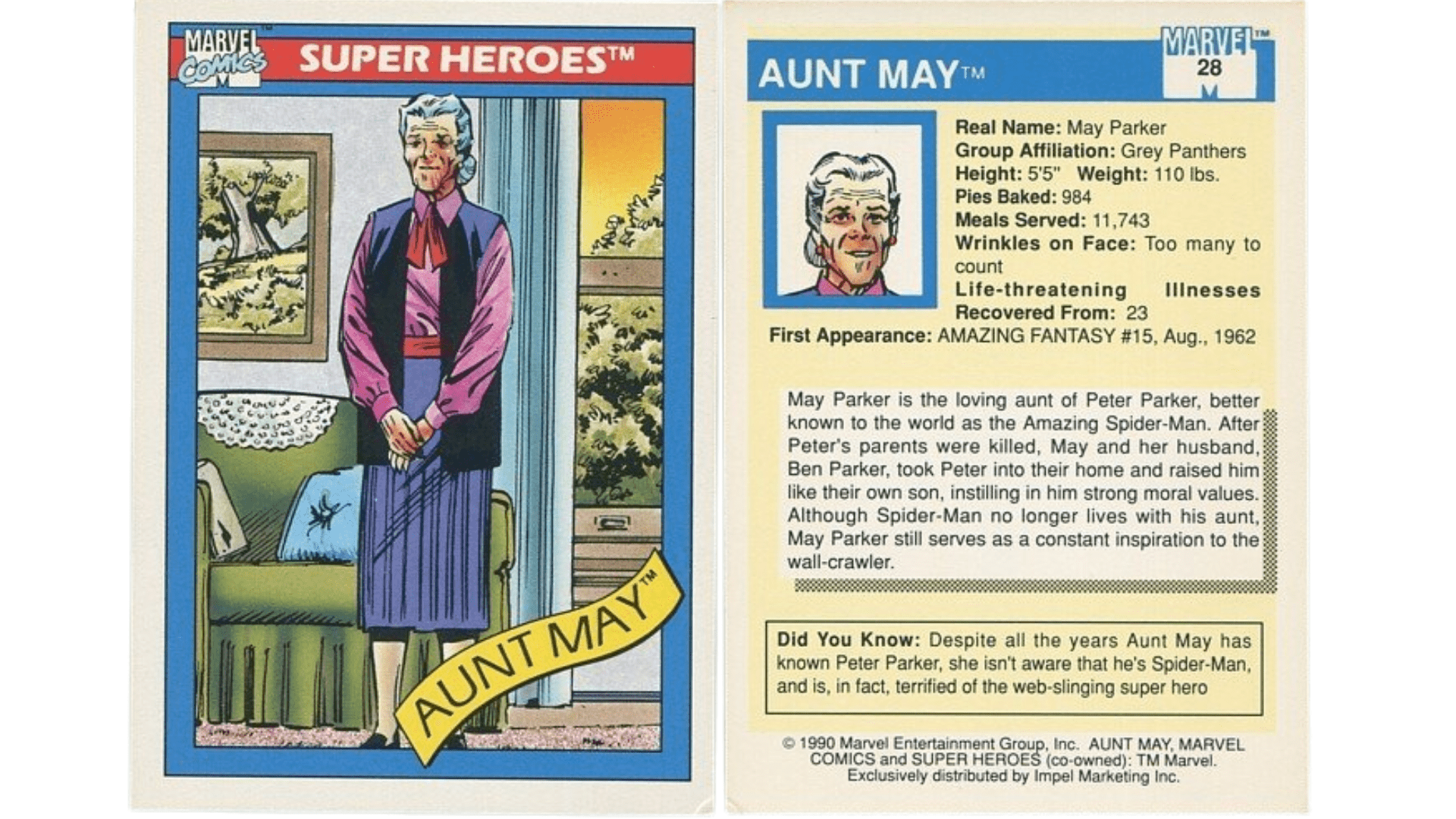 Aunt May - 90s Marvel cards series 1